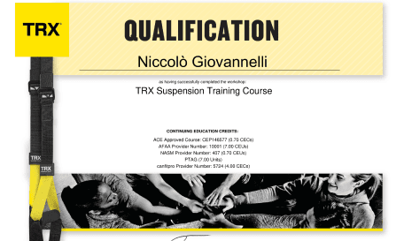 Attestato TRX NGTrainer